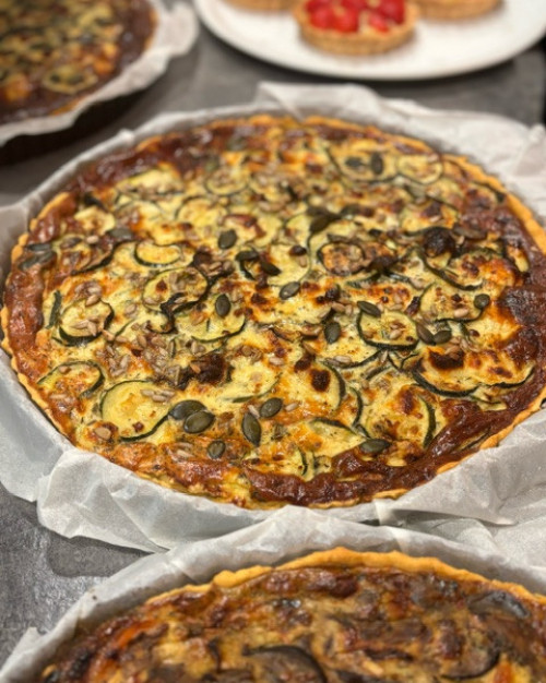 Tarte courgettes menthe manouri, 