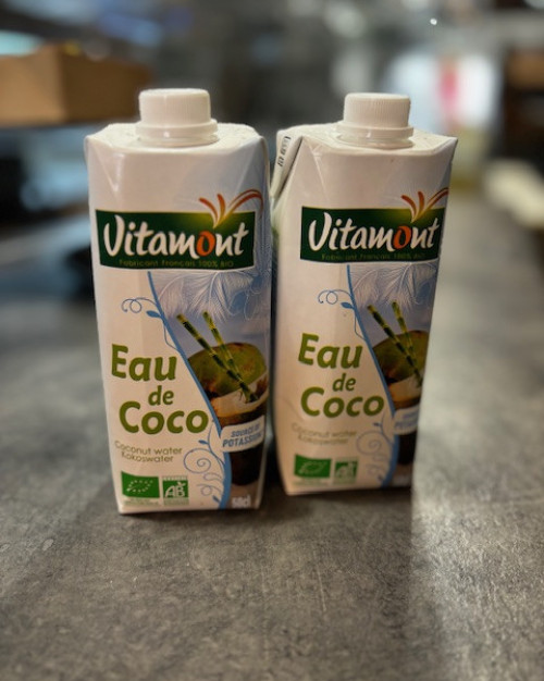 eau de coco  bio vitamont 100% 50cl sans sucre ajouté